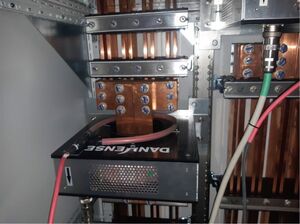 Sonda di rilevamento DR10000IM di Danisense in un'installazione di una turbina eolica Siemens Gamesa