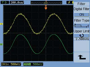 Filtraggio digitale con oscilloscopio Agilent serie 1000