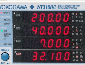 Misure assorbimenti energetici con wattmetro Yokogawa WT310HC