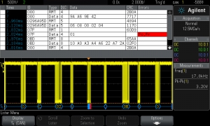 Decodifica bus CAN con oscilloscopio Agilent 2000 Serie X