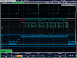 Tracce analogiche, digitali e bus seriali su oscilloscopio RTM