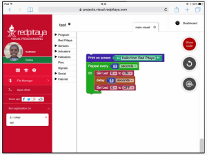 Programmazione grafica di Red Pitaya