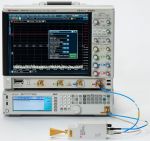 Oscilloscopio, generatore e mixer per analisi di segnali a onde millimetriche