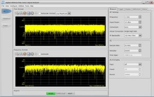 Pannello frontale virtuale dell'analizzatore di segnali vettoriale in modalità IQ