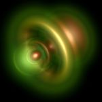 Rappresentazione di un atomo di elio privato di un elettrone - Immagine: M. Ossiander / TUM, M. Schultze / MPQ